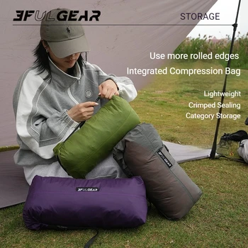 3F UL GEAR 9L/13L Storage Bag 20D Nylon Wear Resistant Ultralight Multifunctional Categorized Versatile Roll-up Compression Bag 3