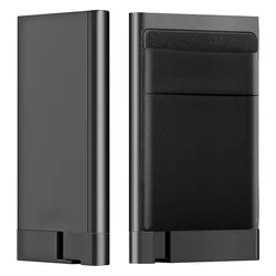 Sleek Aluminum Anti - Theft RFID Protection Card Holder Wallet (Black)