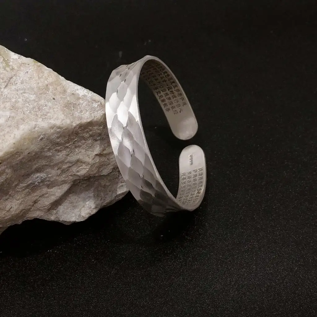 Treasure Bay Bellissimo Bracciale Rigido In Argento Sterling 925 Realizzato A Mano Per Donna, 16,5 Cm (argento