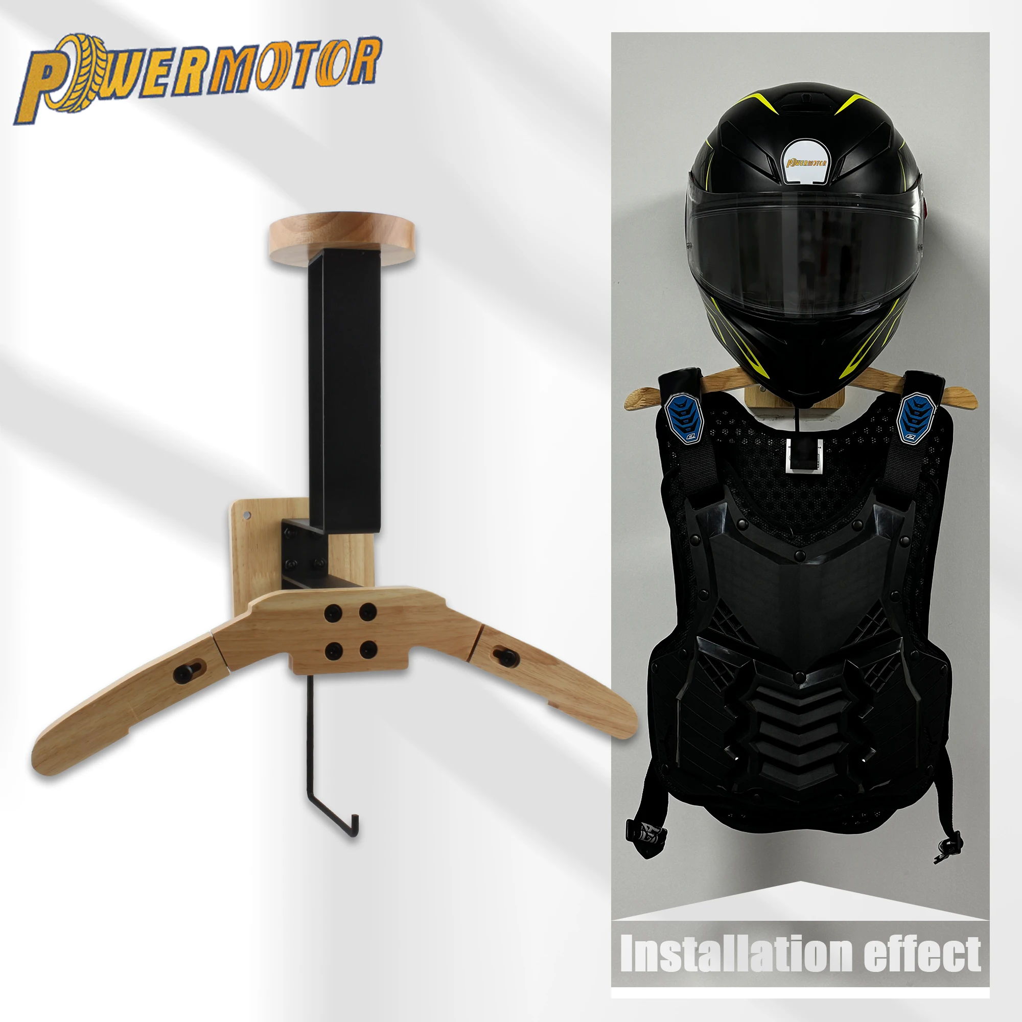 

Стойка для мотоциклетного шлема, настенное крепление, деревянная вешалка для дисплея велосипедного шлема, настенный органайзер для мотоциклетного футбольного велосипедного снаряжения