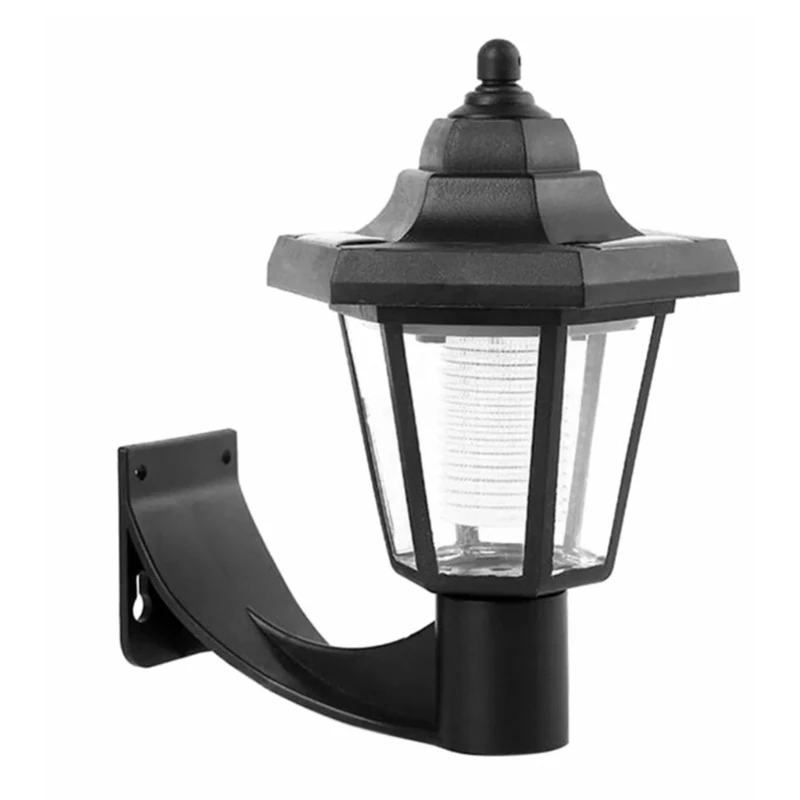 

Y1UU Солнечный светодиодный настенный светильник для крыльца, сада, наружного освещения, водонепроницаемый шестиугольный