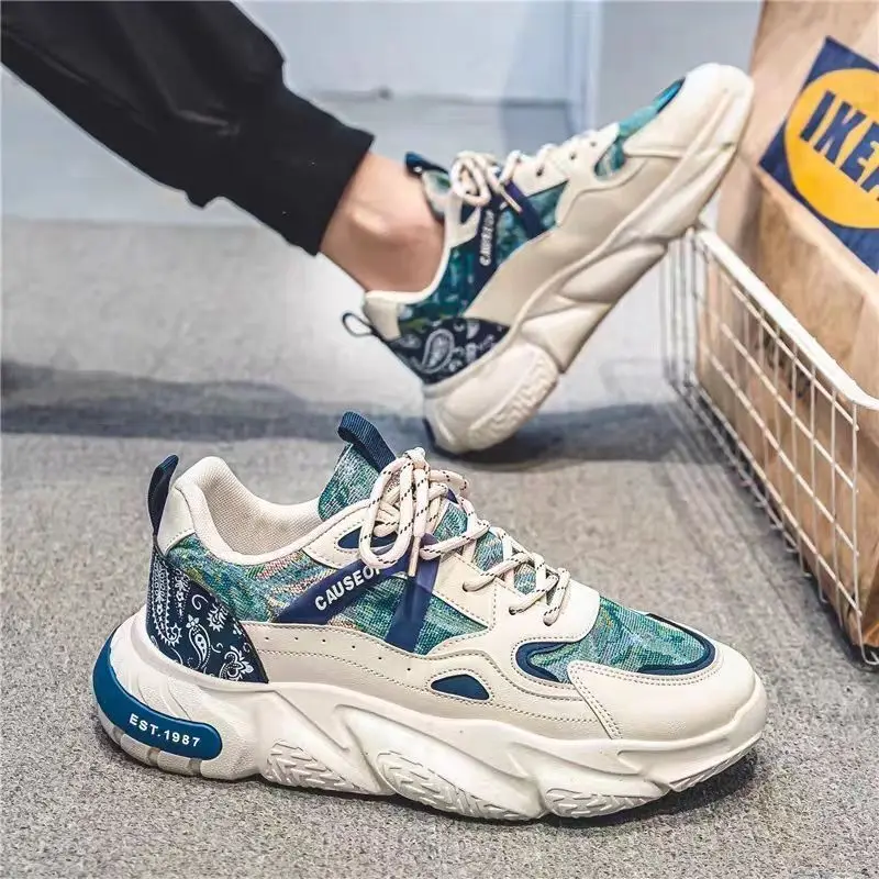 

New Casual Shoes for Men Fashion Men's Sneakers Comfortable Breathable Anti-Odor Male Thick-soled Running Shoes Tenis Masculino