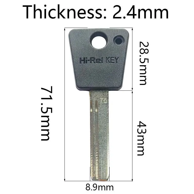 Hi-Rel Key Blank para casa, porta de