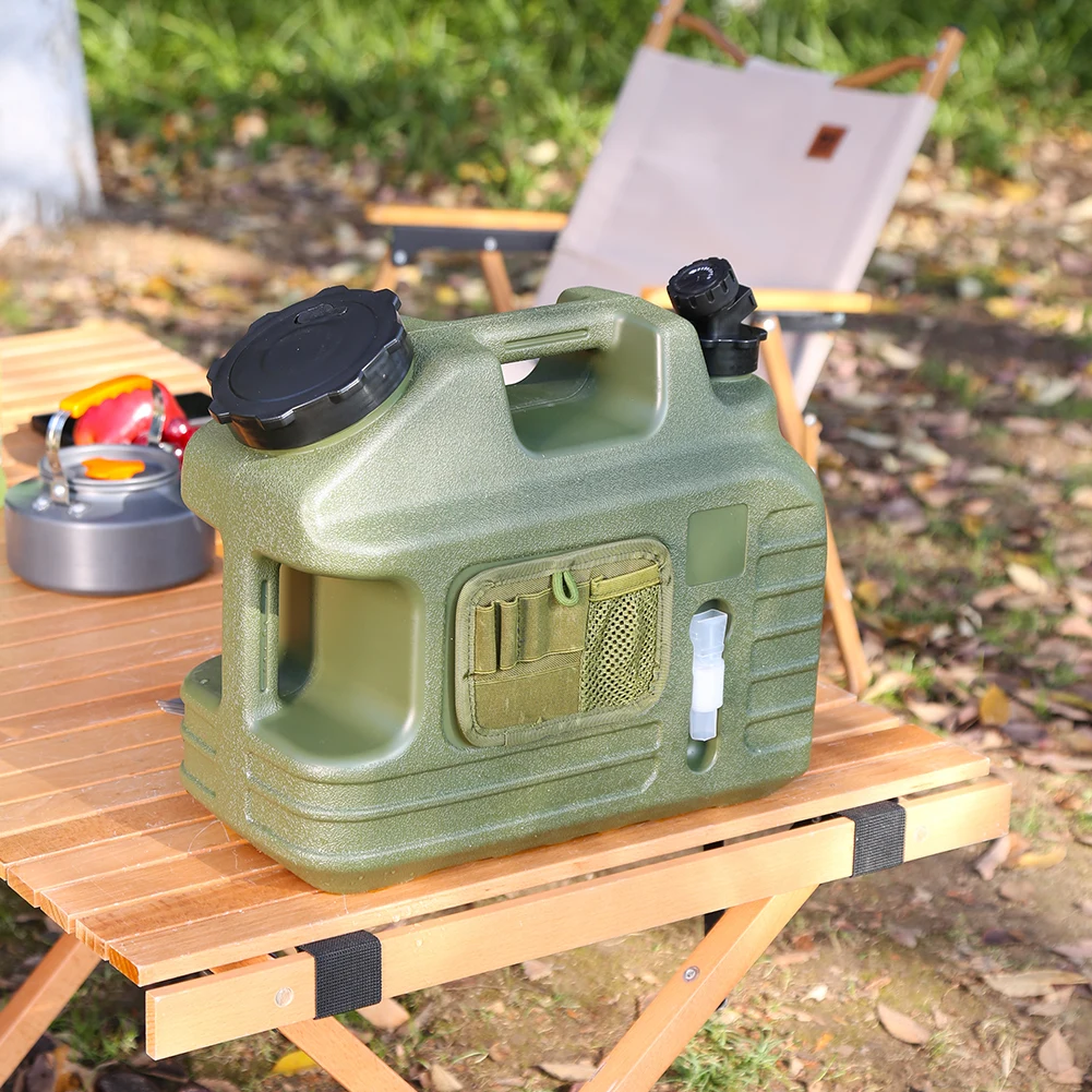 5-13L Outdoor Camping Water Bucket Portable Drinking Water Bag No Leakage Large Capacity Tank for Car Truck Travel Driving