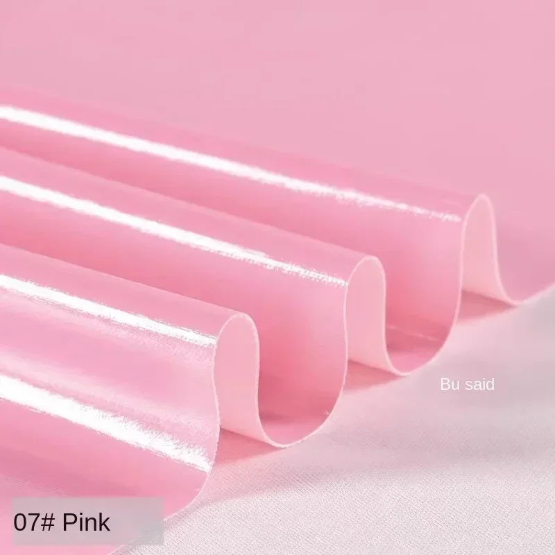 가죽 원단 핑크 얇은 방수 디자인 공연 의상 디자인 장 천 DIY 의류 재봉 원단 PU 소재