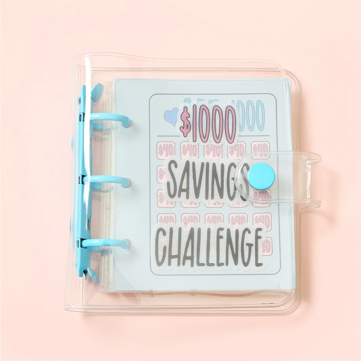 2 Stilleri 1 Parça/paket PVC 3 Delik Mini Para Tasarrufu Mücadelesi Flipchart Bağlayıcı Zarf Tasarruf Depolama Organizatör Kitap