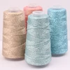 100g 600M Bright silk Lurex Hollow yarn DIY Hand knitted doll, bag Hat Gold Pure Silver Fabric Metallic Knitting yarn 2