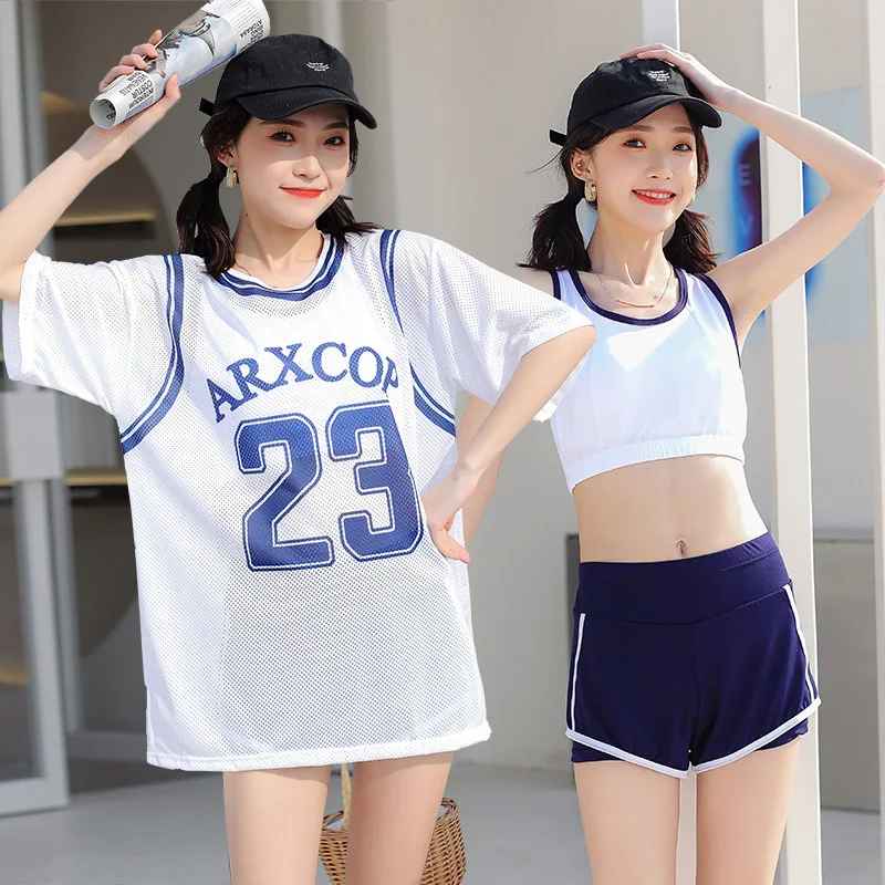 Korean Bikini Sets Women Vacation 3 Pieces Summer Popular New Fashion Beachwear Chic Slim Sexy Swimsuits High Waist Soft Ladies - 2