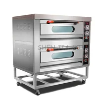220/380V 13.6KW Commercial Large-scale Two Four-plate Regular Bread Oven Digital Multi-function Cake/pizza/bread Oven 1PC 2
