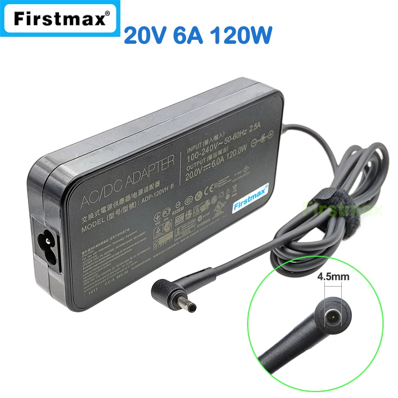 Carregador Laptop 120w Adaptador para Asus Vivobook X570dd K3500pa K3500pc N7400p N7600pc M7600qa M3401qc D3500qc Adp120vh b 20v 6a