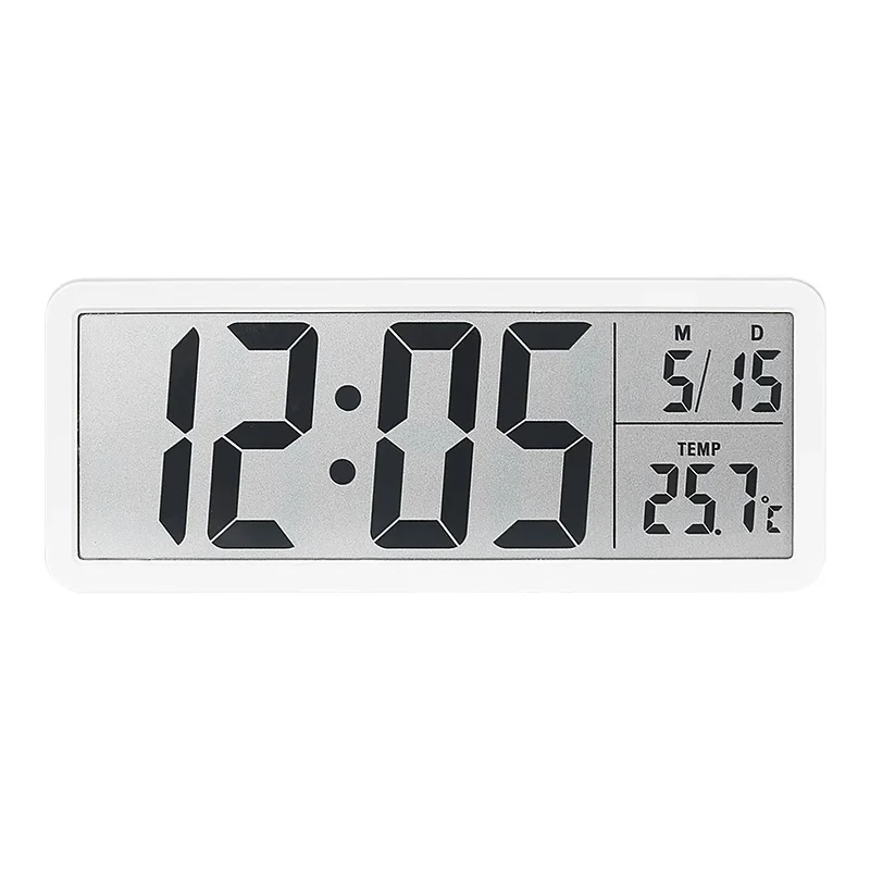 Modern Digital Wall Clock with Date and Temperature Display