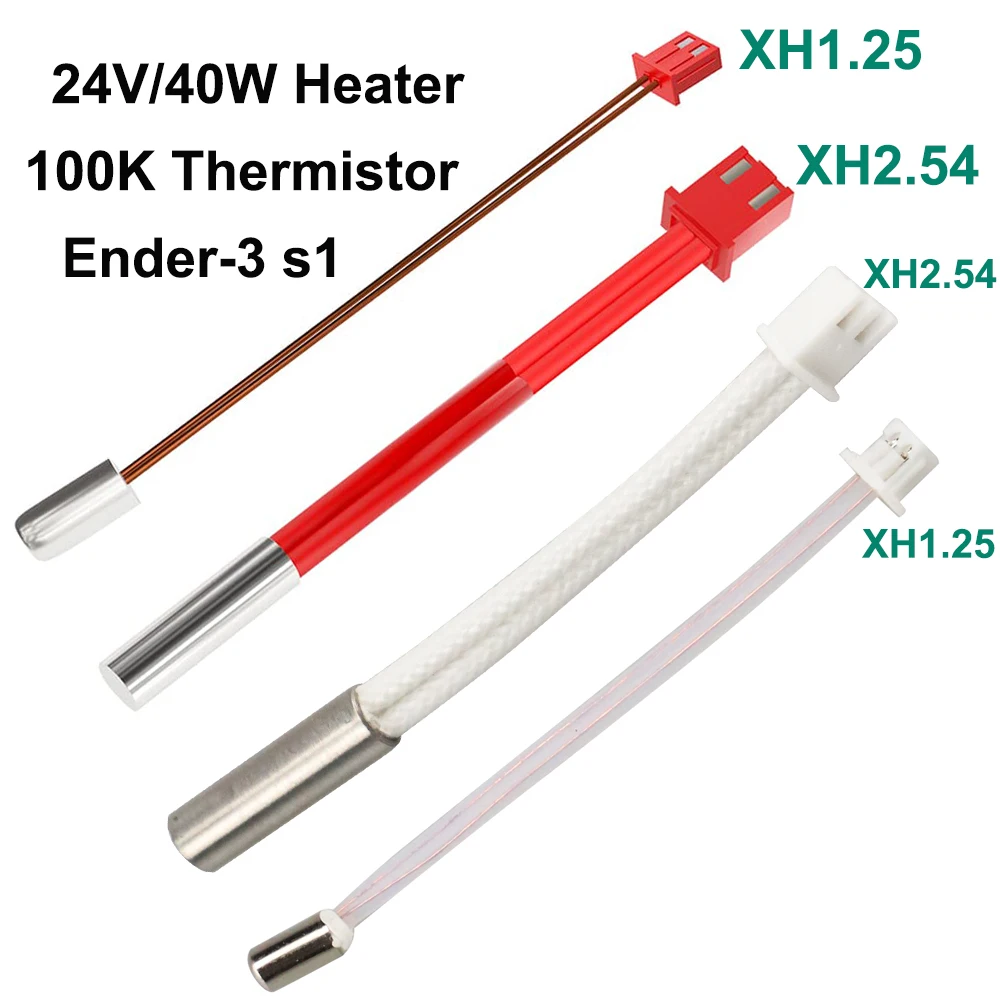 2 Sets 100K Thermistor Temperature Sensor XH1.25 Terminal 3D Printer