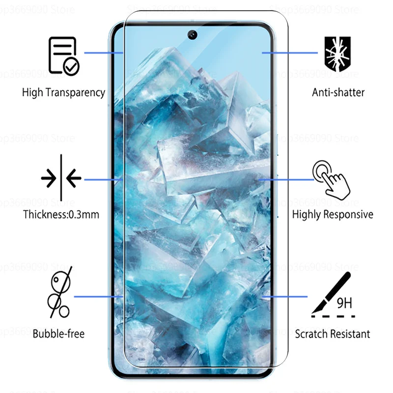 4-in-1 Tempered Glass Case with Screen and Camera Lens Protection