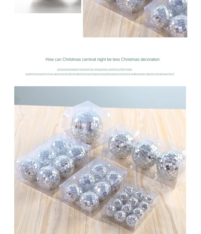 Spiegel Reflektierende Kugel Bar Disco Hochzeit Ins Kuchen Dekoration Ball Weihnachten Ball Dekoration Requisiten Urlaub Dekoration – Detail 9