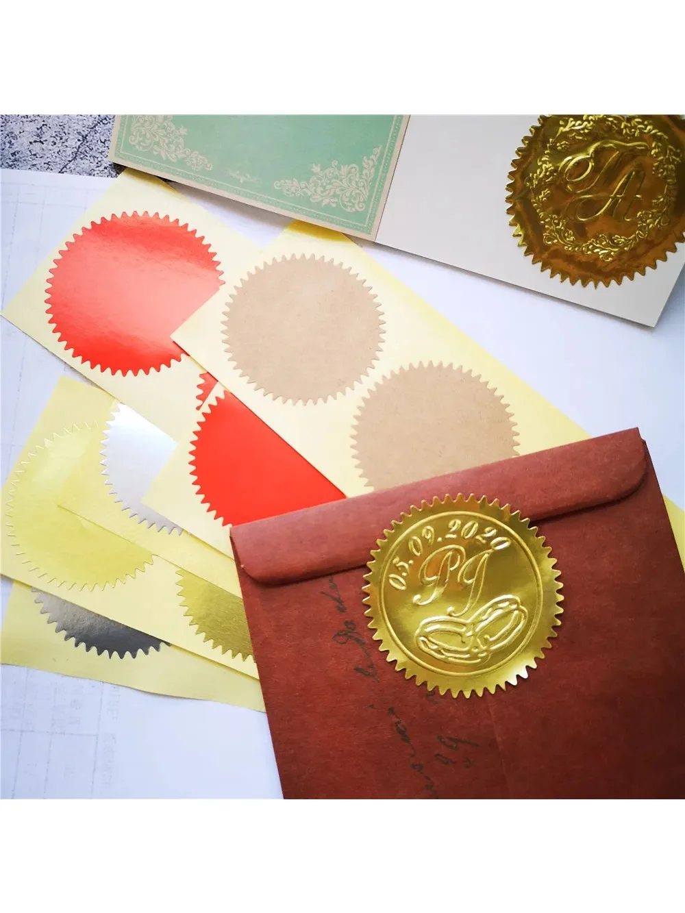Embosser Stickers 200pcs 45mm Customize for Card Certificate