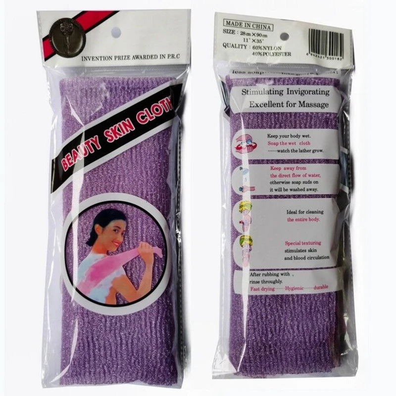 6pcs Beauty Skin Exfoliating Cloth Washcloth Japanese Body Wash Towel Nylon Bath Towel Skin Polishing Towel 3