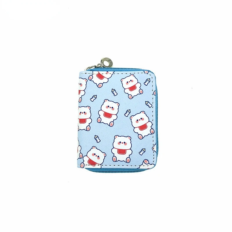 Women Kawaii Bear Wallets Pocket Purse Girls Card Holder Patchwork Wallet Lady Female Fashion Short Coin Purse Money Bag 2