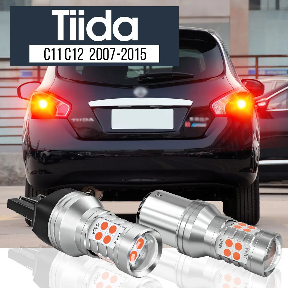 

2pcs LED Brake Light Lamp Canbus Accessories For Nissan Tiida C11 C12 2007-2015 2008 2009 2010 2011 2012 2013 2014