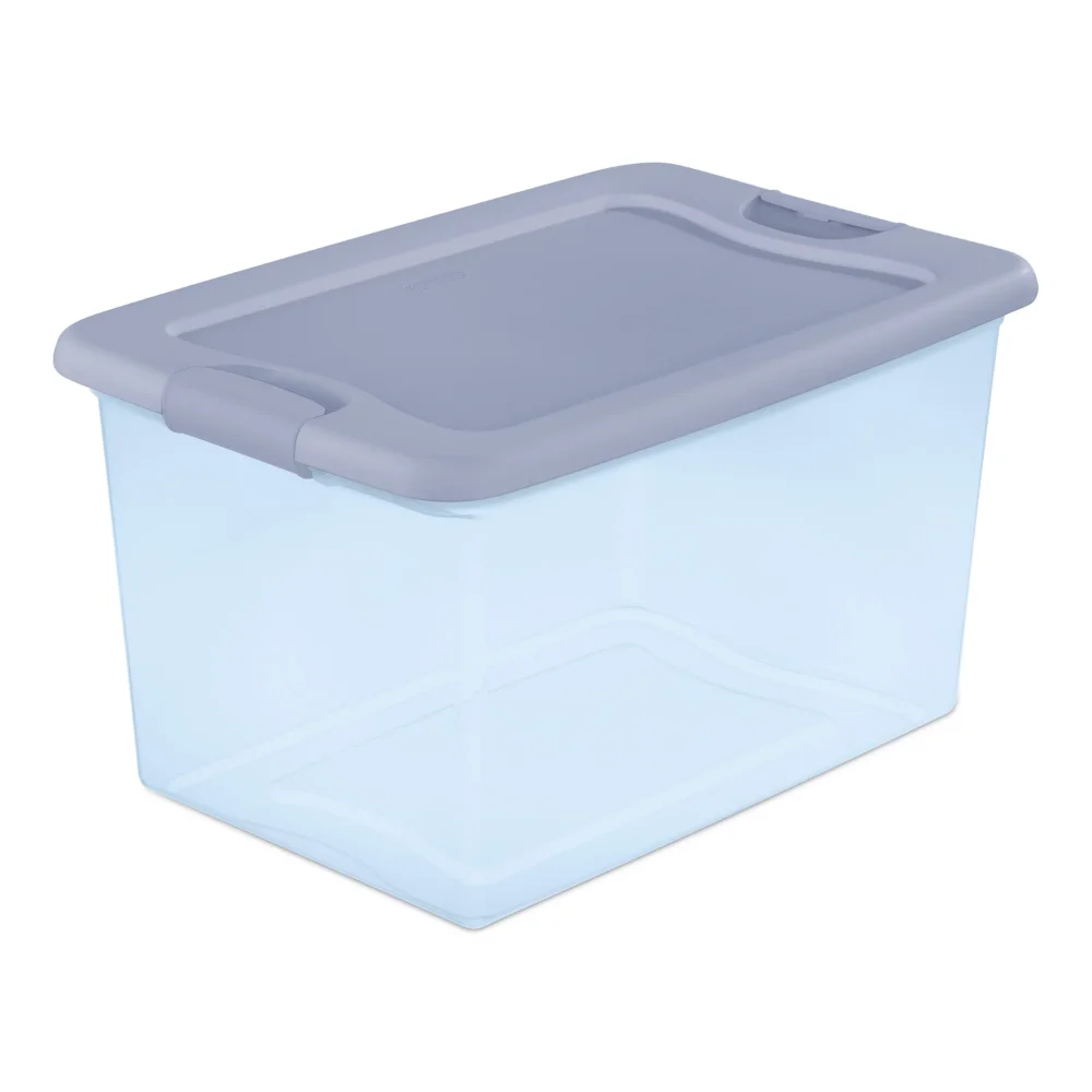 Sterilite 64 qt. Latching Box Plastic, Silver Tint