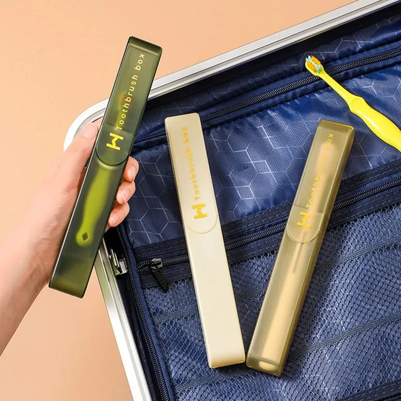 Bathroom Accessories Portable Toothbrush Box Travel Storage Dust-proof Case Tooth Brushes Protective Cover for Outdoor Camping