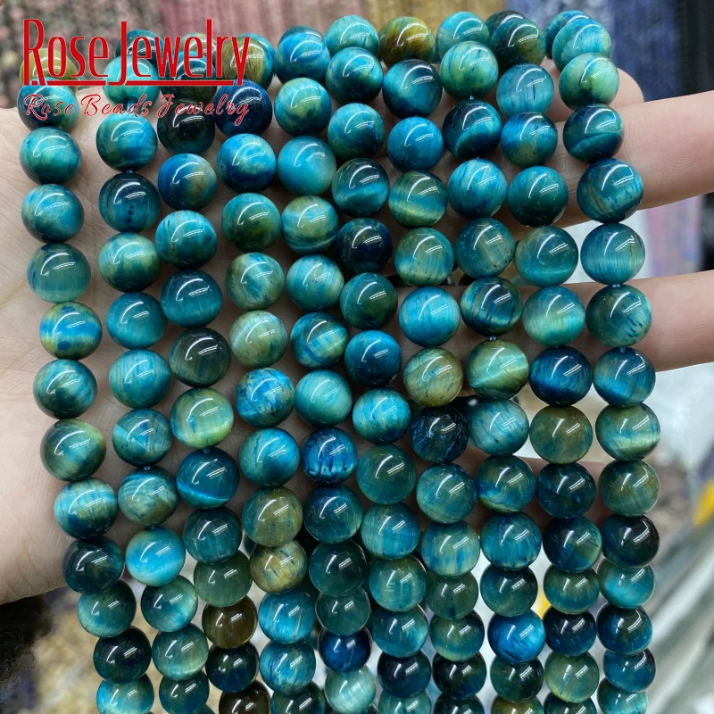 Natural Stone Multicolor Tiger Eye Round Loose Beads For Jewelry Making 4 6  8 10 12 14mm Diy Bracelet Accessories 15'' Strands - Beads - AliExpress