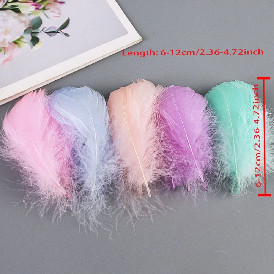 Elegant Natural Goose & Swan Feathers for Home Decor & Crafting - 100 Pieces