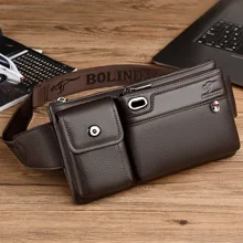 

2022 First Layer Cowhide Leather Belt Bag Men's Casual Men's Bag Messenger Bag Cowhide Men's Chest Bag Fashion Sports Chest Bag