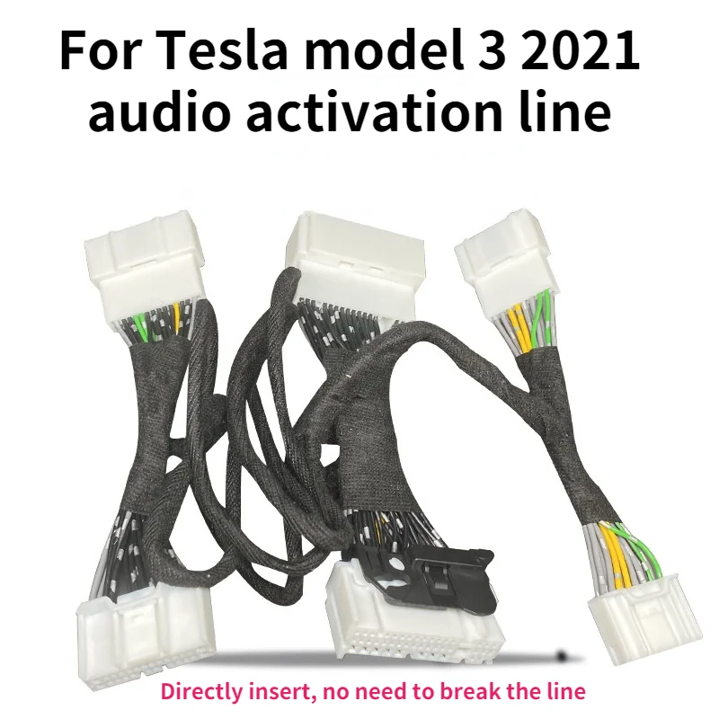 For Tesla Model3 Audio Activation Line 8-channel To 12-channel Modification Line Plug-in Rear Surround Speaker Model 3