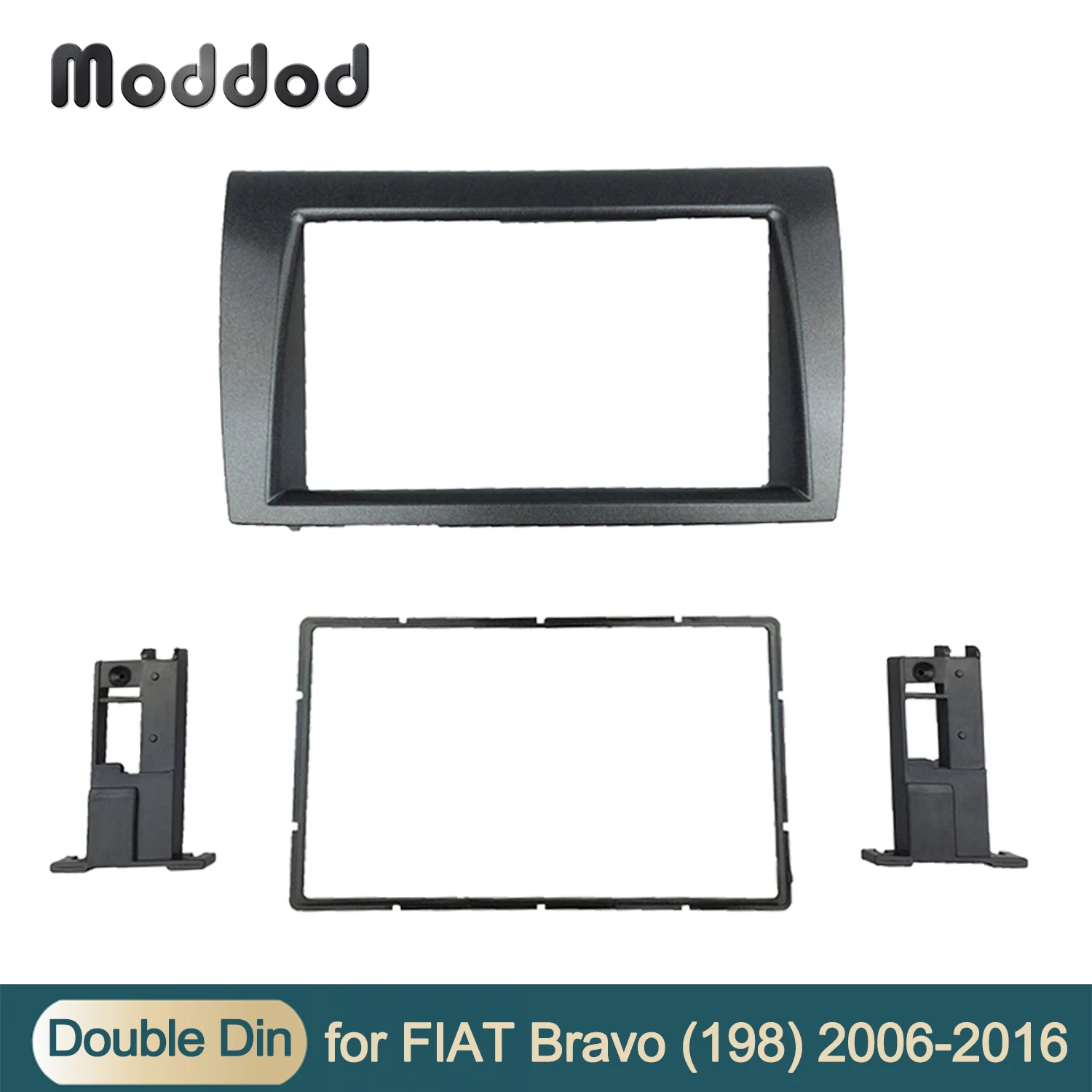 

Double Din Fascia for Fiat Bravo 2006-2013 Radio DVD Stereo Panel Dash Mount Refitting Installation Trim Kit Frame Plate Bezel