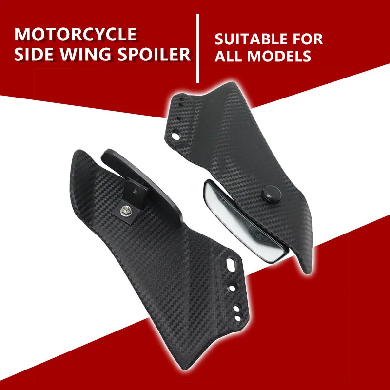 Universal Motorcycle Adjustable Flank Spoiler Fairing With Mirrors For Yamaha R1 R3 R6 R1 T-Max 530