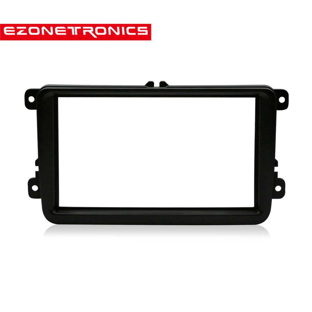 폭스바겐 JETTA CADDY TOUREG 자동차 스테레오 라디오 대시 설치 마운트 베젤 트림 키트 FASCIA FACIA 2DIN 라디오 용 차량용 DVD 프레임