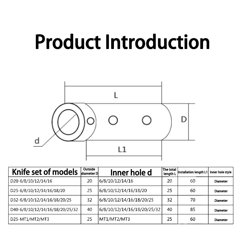 Lathe Tool Holder D20 D25 D32 D40 D50-5/6/7/8/10/12/13/14/16/18/20/25/32/MT1/MT2 MM CNC Lathe Tool Holder Tool Magazine Guide Bushing Taper Shank