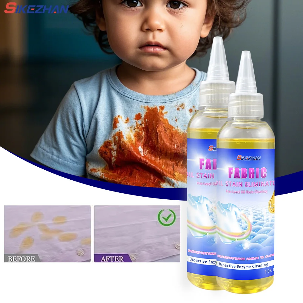 Powerful Oil Stain Remover for Clothes Instant Grease & Food Stain Eliminator Works on Shirts Pants Fabrics Easy To Use