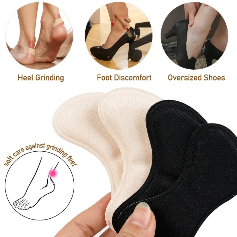 Firm Adhesion Heel Stickers High Heels High Elasticity Sponge Patch Shoes Adjust Size Heel Pads Men Women Anti Drop Shoe Inserts