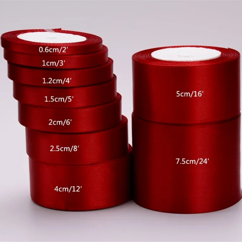 Satin Ribbon 6-50mm for DIY Wedding Party Home Decor 22Meters