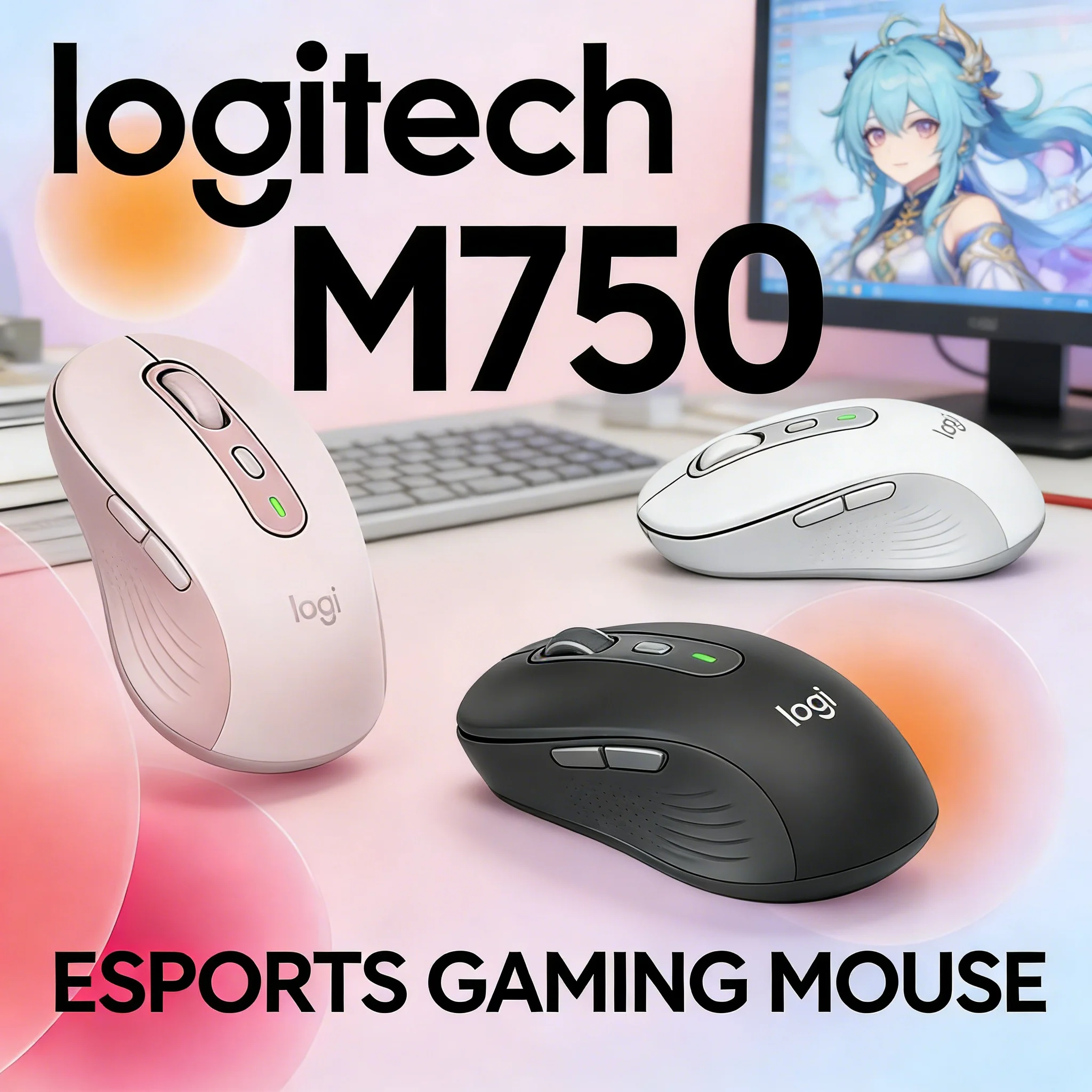 Logitech M750 Wireless Dual-Mode Silent Office Mouse Multiple Colors ...