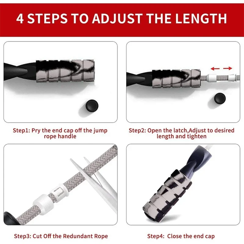 Jump Rope Bearing Jump Rope Adjustable Jump Rope Speed Weight Fitness Adult Kids Fitness Equipment Workout MMA Training Gear