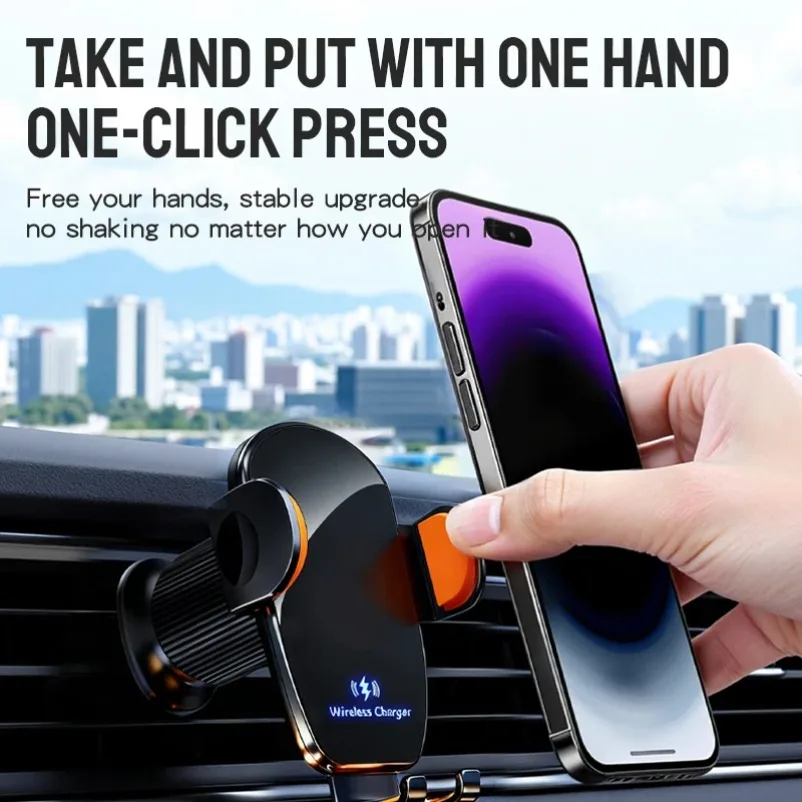 15W Car Wireless Charger Phone Stand