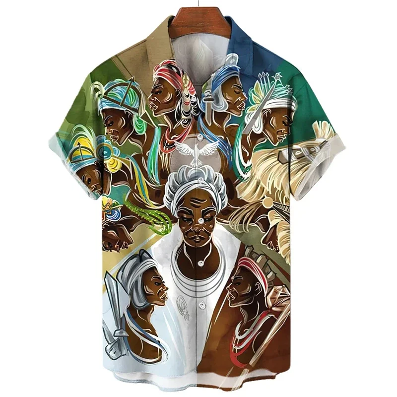 thumbnail image 1 of Camisas de verano para hombre, estampado 3D de Umbanda, ropa de hombre de alta calidad, sudadera informal, camisa hawaiana, camisas y blusas de manga corta, 1 of 4