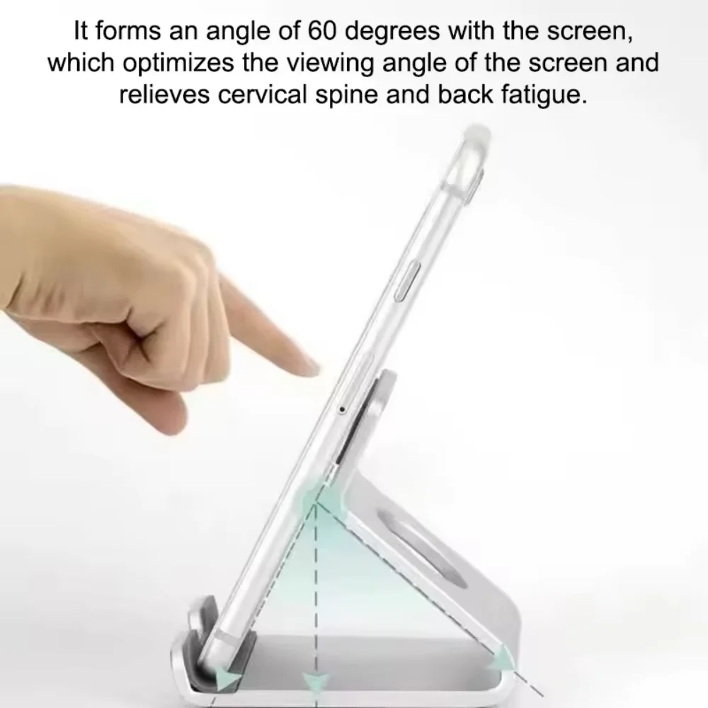 Sleek Anti-Drop Metal Desktop Phone and Tablet Stand