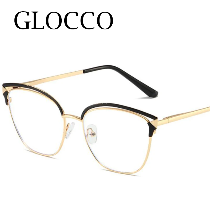 Anti Blue Light Nearsighted Glasses For Women Optical Myopia Eyeglasses Fashion Hollow Cat Eye Glasses Frame Points Minus -1 -3 4
