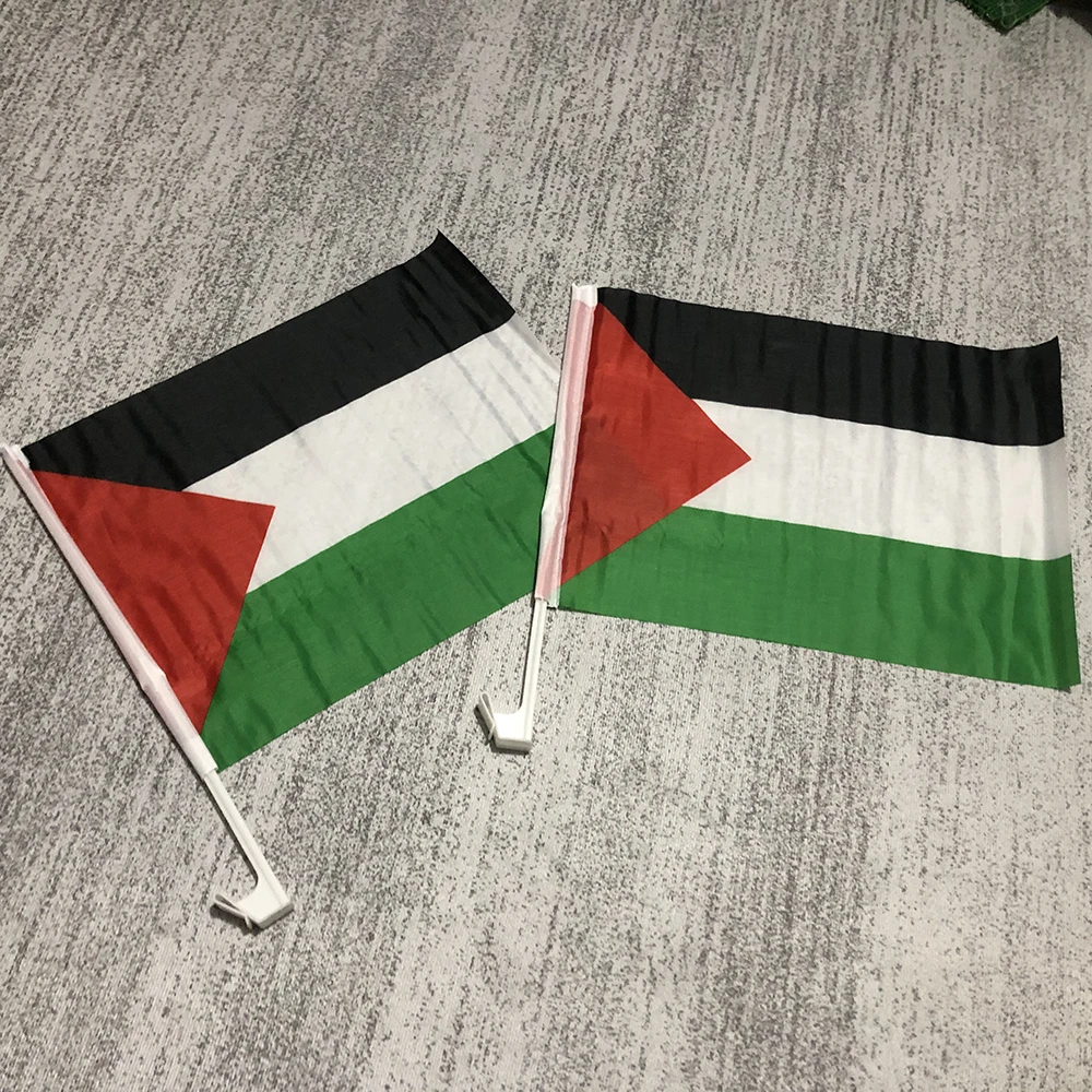 PalestineCarFlag30x45cmdoublesidepolyesterBannerwith45cm