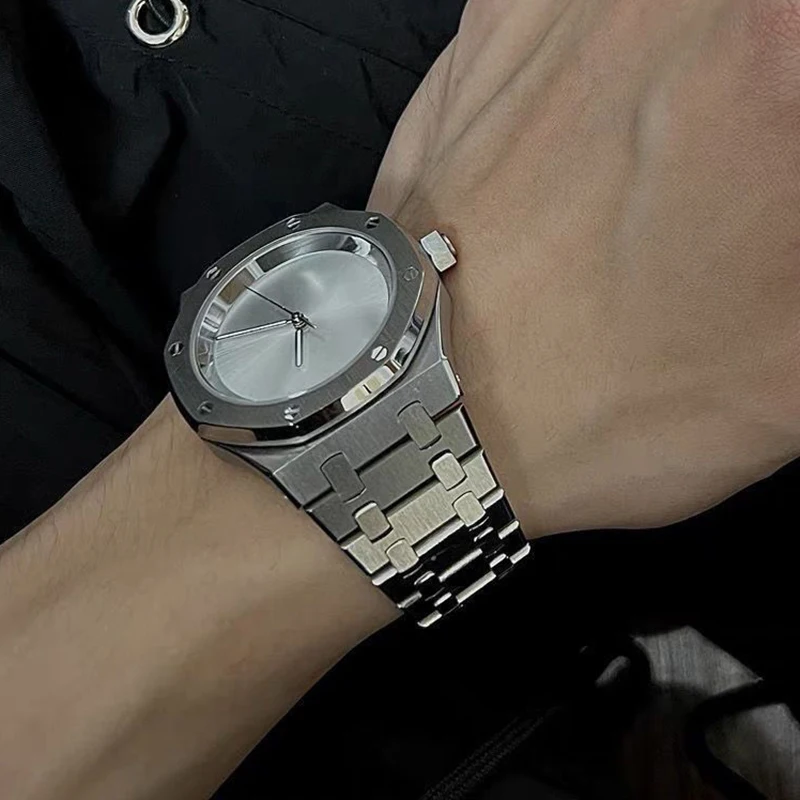 2024  New  Luxury Men Quartz Watch Waterproof Simple Fashion Wristwatch Stainless Steel Men's Watches Male Clock Sports Reloj