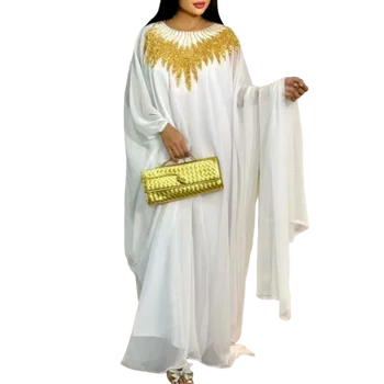 Abito classico per la celebrazione del matrimonio con abito tradizionale africano stampato in chiffon 1