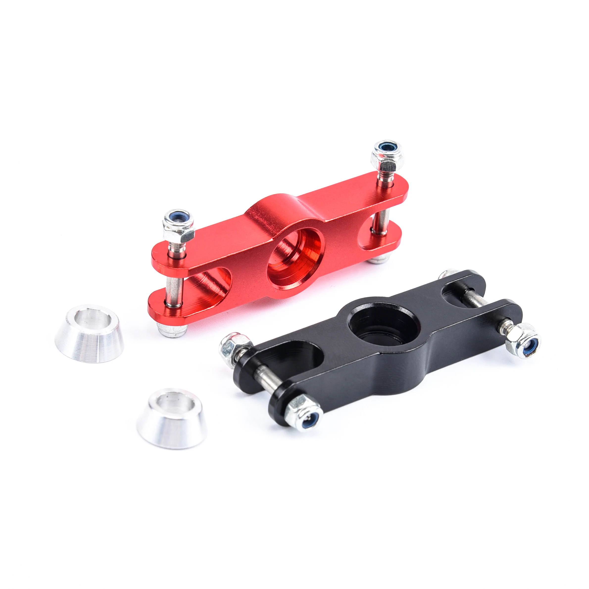 Pièces LED de rechange pour drone rouges et noires, de 5mm à 8mm, disposées sur une surface.