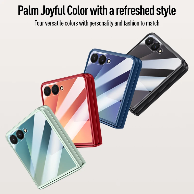 حافظة لهاتف سامسونج جالاكسي Z فليب 7 من الجلد الصل...