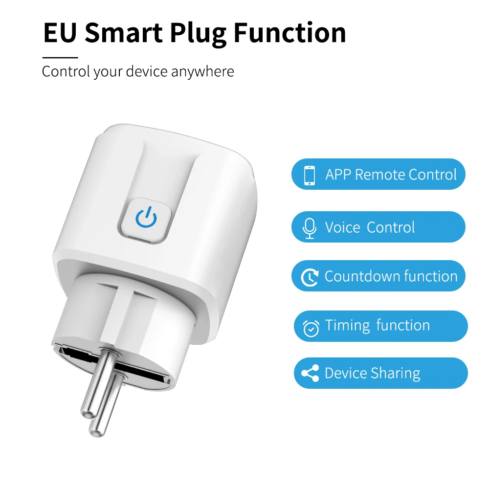 Smart WiFi Plug EU Socket with Power Monitoring
