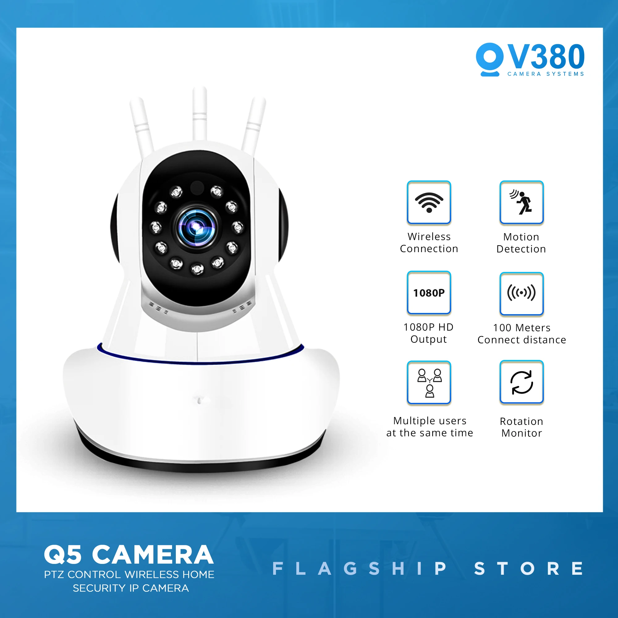 

8MP Camera WiFi Home Security Protection Surveillance IR Full Color Night Vision IP CCTV Indoor Baby Monitor Auto Tracking H.265