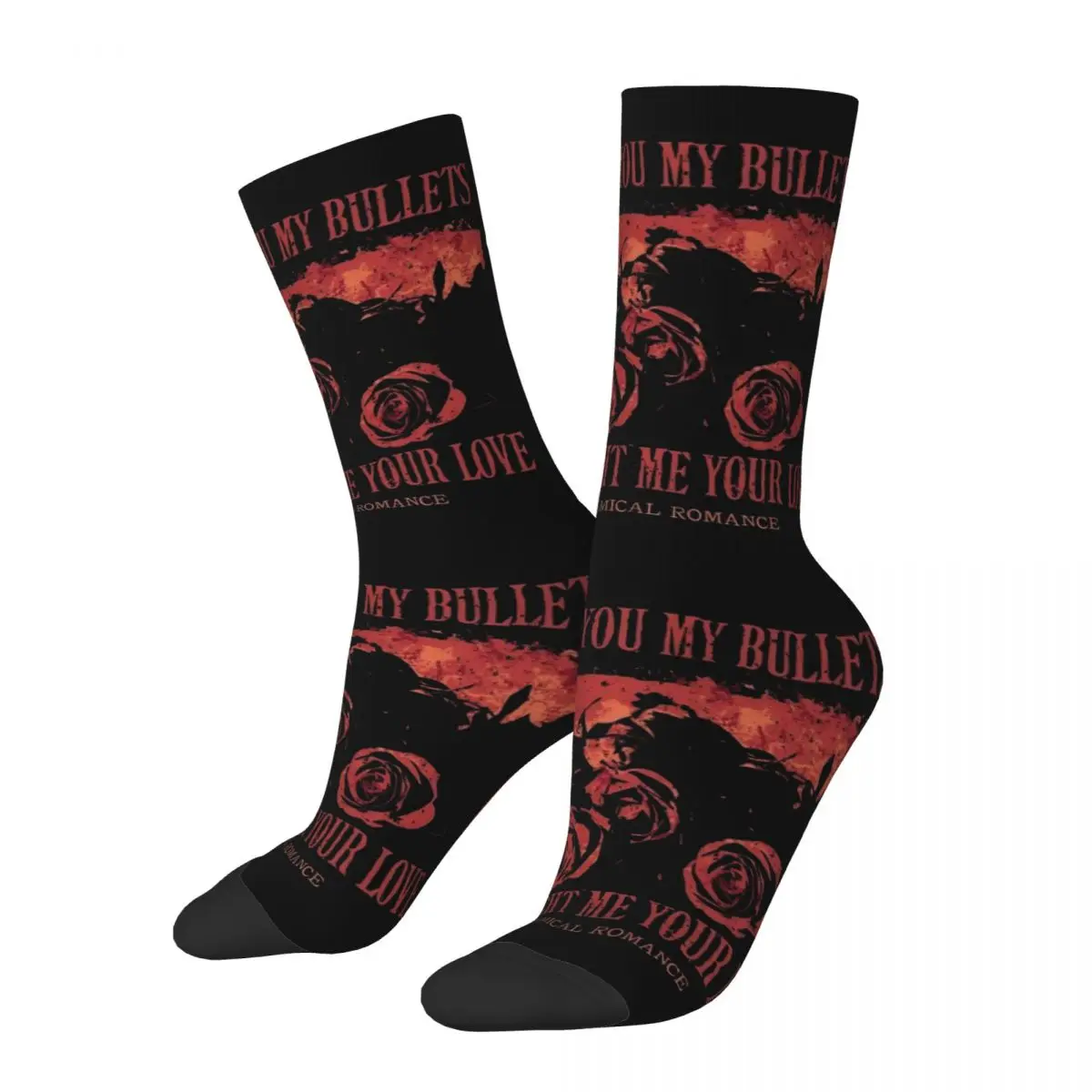 

New Men's Socks Harajuku Mcr Band Punk Rock Sock My Chemical Romance Skateboard Women's Socks Spring Summer Autumn Winter