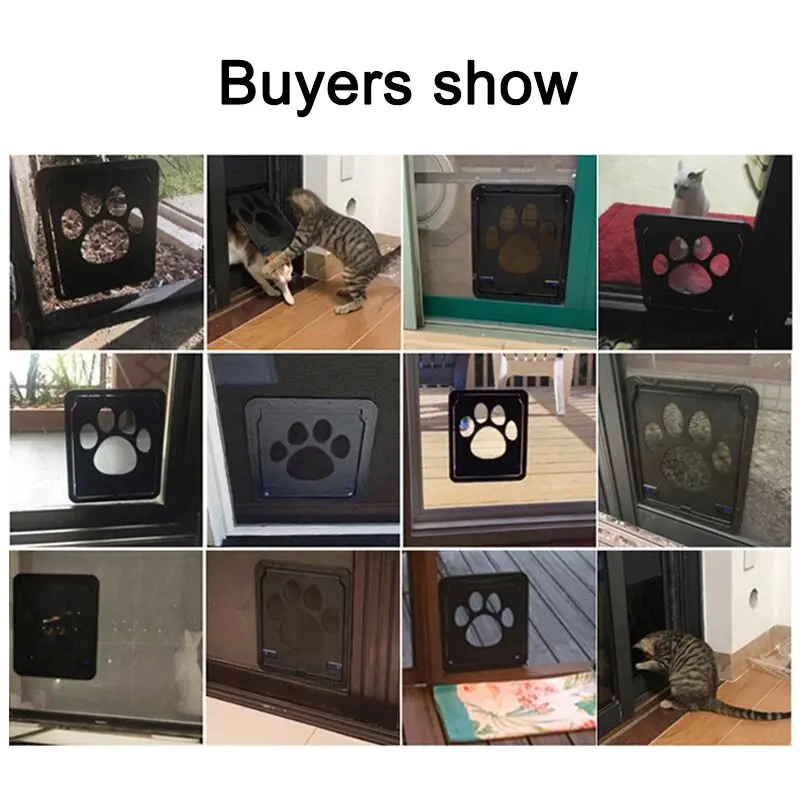 way plastic door for dog and cat, door with safety flap, free access for the home